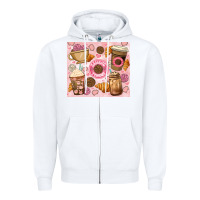 White cafecito y chisme. Zipper Hoodie - JahusDesignShop