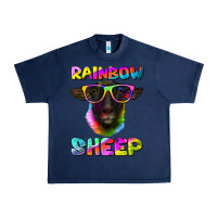 Navy rainbow sheep suffolk sheep Urban Heavy Tee - RanaPortraitStore