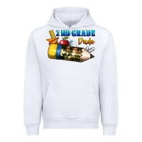 White 2 nd grade dude Urban Hoodie - BundleAndBundleShop