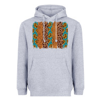Heather Grey leopard gemstone brushstroke Heavyweight Hoodie - AdoDesignShop