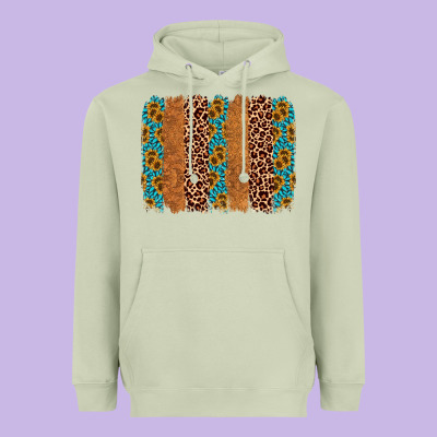 Leopard Gemstone Brushstroke Heavyweight Hoodie Designed By Adodesignshop