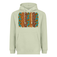 Matcha leopard gemstone brushstroke Heavyweight Hoodie - AdoDesignShop