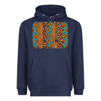 Navy leopard gemstone brushstroke Heavyweight Hoodie - AdoDesignShop
