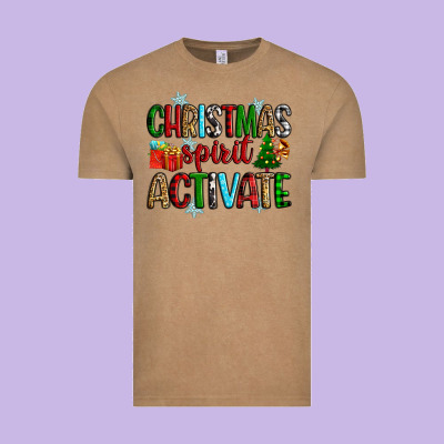 Christmas Spirit Activite Vintage Tee Designed By Zillion Design Studio