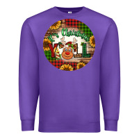 Purple it's Christmas y'all reindeer Christmas Premium Sweatshirt - Jasminsmagicworld
