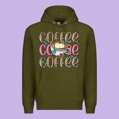 Coffee Coffee Coffee Premium Hoodie Designed By Maliassmallbusiness