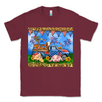 Burgundy America farm animals truck 20oz skinny tumbler Classic Tee - Neo Western