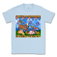 Dusty Blue America farm animals truck 20oz skinny tumbler Classic Tee - Neo Western