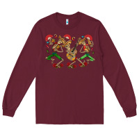Burgundy mexican skeletons Long Sleeve Tee - CTS Tumbler Store