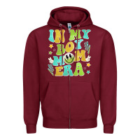 Burgundy in my boy mom era Zipper Hoodie - JahusDesignShop