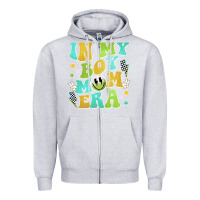 Heather Grey in my boy mom era Zipper Hoodie - JahusDesignShop