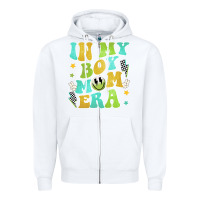 White in my boy mom era Zipper Hoodie - JahusDesignShop