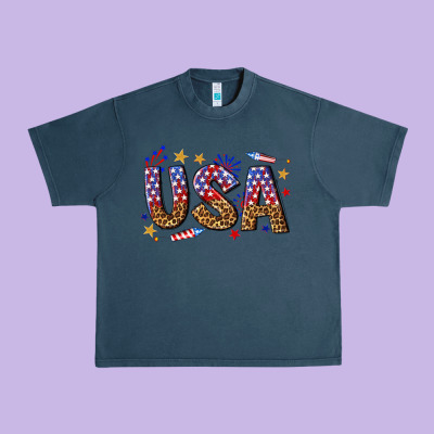 Urban Heavy Tee usa 4th of july bw