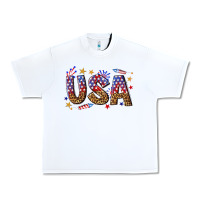 White usa 4th of july bw Urban Heavy Tee - texasbilliewilder