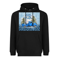 Black hello winter snowman truck Heavyweight Hoodie - AdoDesignShop