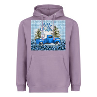 Lavender hello winter snowman truck Heavyweight Hoodie - AdoDesignShop