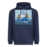 Navy hello winter snowman truck Heavyweight Hoodie - AdoDesignShop