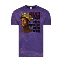 Cloud Purple afro man god says you are Vintage Tee - texasbilliewilder