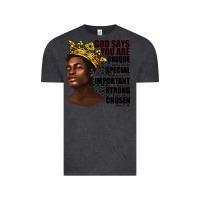 Vintage Black afro man god says you are Vintage Tee - texasbilliewilder