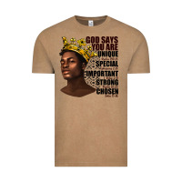 Vintage Coffee afro man god says you are Vintage Tee - texasbilliewilder