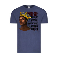 Vintage Denim afro man god says you are Vintage Tee - texasbilliewilder