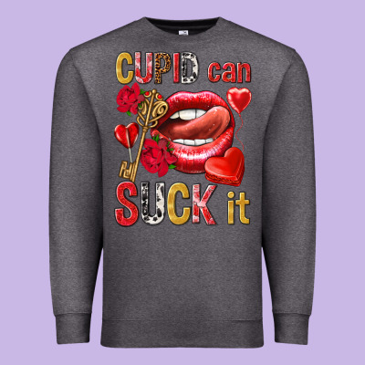 Cupid Can Suck It Premium Sweatshirt Designed By Nancycooperartshop