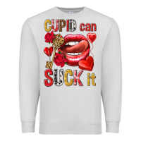 Dove Grey cupid can suck it Premium Sweatshirt - NancyCooperArtShop