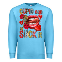 Ocean Blue cupid can suck it Premium Sweatshirt - NancyCooperArtShop