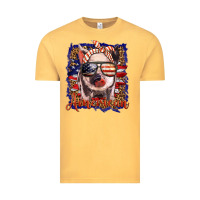 Vintage Mustard amerıcan pig Vintage Tee - BarkalooDesign