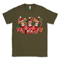 Army Green Christmas girl elfs Classic Tee - FaDigitalArtStudio