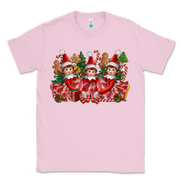 Bubblegum Pink Christmas girl elfs Classic Tee - FaDigitalArtStudio