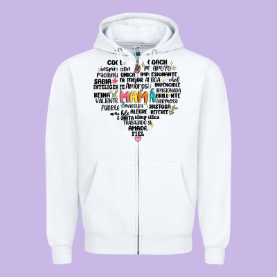Spanish Mothers Day Zipper Hoodie Designed By Jahusdesignshop