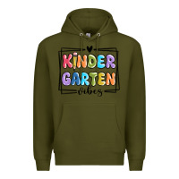 Army Green kinder garten vibes Premium Hoodie - MaliasSmallBusiness