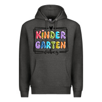 Charcoal Heather kinder garten vibes Premium Hoodie - MaliasSmallBusiness