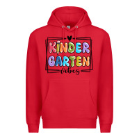 Red kinder garten vibes Premium Hoodie - MaliasSmallBusiness