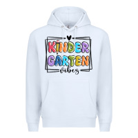 White kinder garten vibes Premium Hoodie - MaliasSmallBusiness