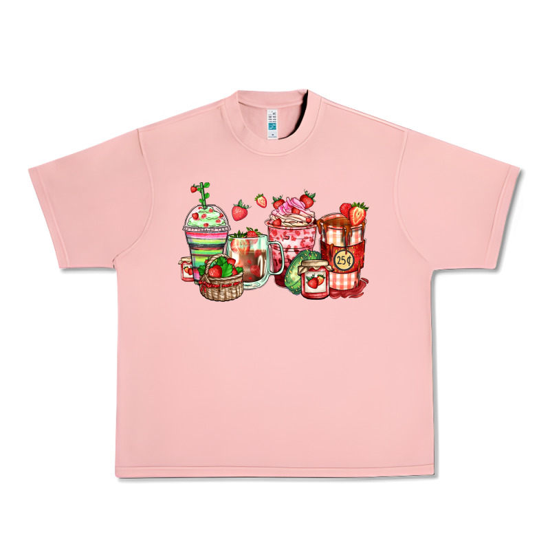 Strawberry Farm Fresh Coffee Cups Urban Heavy Tee by Zillion Design Studio | Teevron