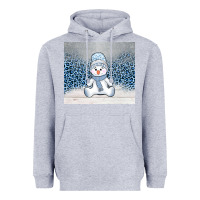Heather Grey winter snowman Heavyweight Hoodie - AdoDesignShop