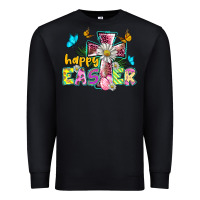 Black happy easter cross Premium Sweatshirt - BarkalooDesign