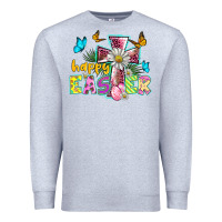 Heather Grey happy easter cross Premium Sweatshirt - BarkalooDesign