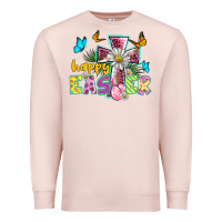 Pale Pink happy easter cross Premium Sweatshirt - BarkalooDesign