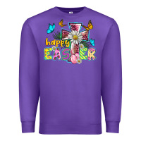 Purple happy easter cross Premium Sweatshirt - BarkalooDesign