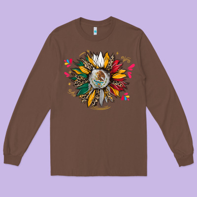 Mexican Sunflower Long Sleeve Tee Designed By Cts Tumbler Store