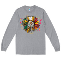 Heather Grey mexican sunflower Long Sleeve Tee - CTS Tumbler Store