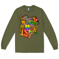 Army Green mississippi map mardi gras Long Sleeve Tee - AdoDesignShop
