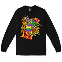 Black mississippi map mardi gras Long Sleeve Tee - AdoDesignShop