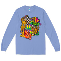 Colony Blue mississippi map mardi gras Long Sleeve Tee - AdoDesignShop