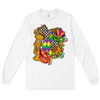 White mississippi map mardi gras Long Sleeve Tee - AdoDesignShop