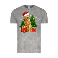 Cloud Rock christmas golden dog Vintage Tee - Zillion Design Studio