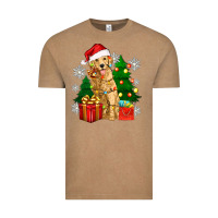 Vintage Coffee christmas golden dog Vintage Tee - Zillion Design Studio